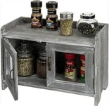 Wooden Table Top Condiment Locker
